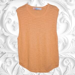 FP Beach Orange Sleeveless Top With Rounded Hem